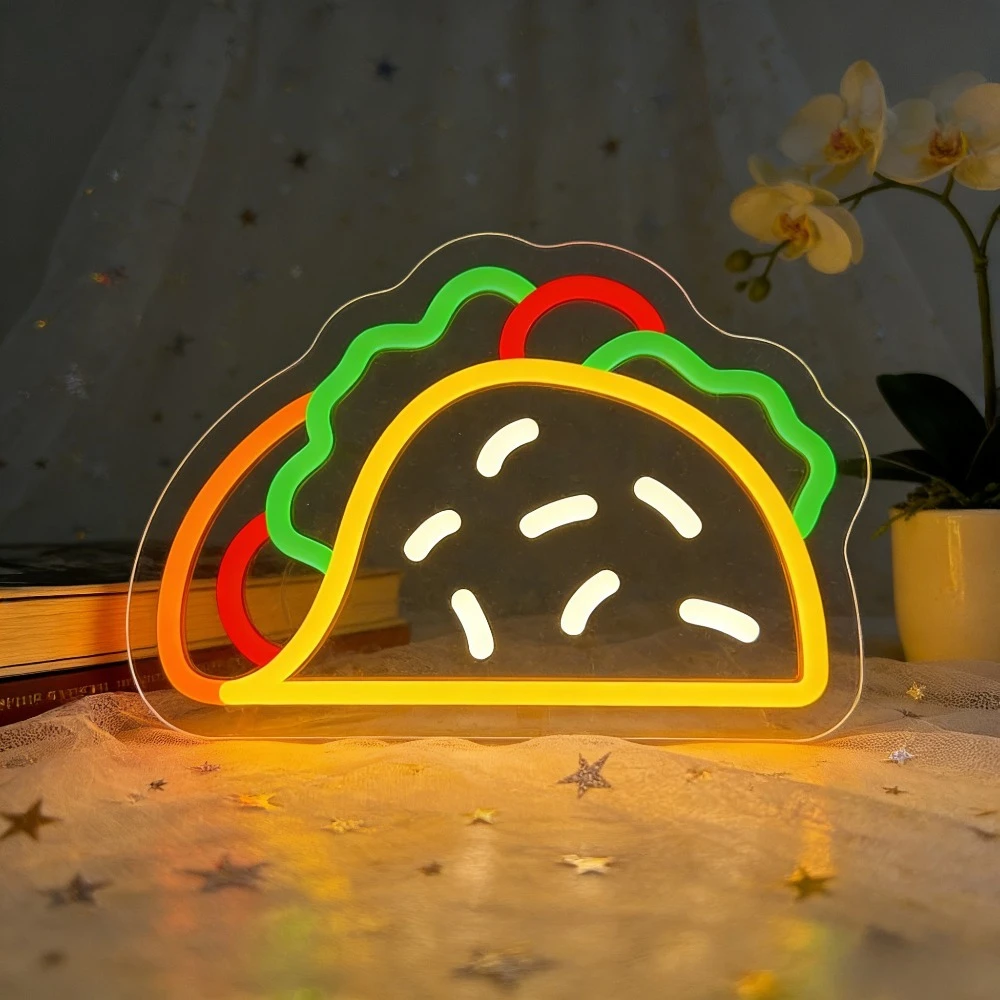 Commercial Kitchen Store - Taco Neon Sign LED USB Dimmable