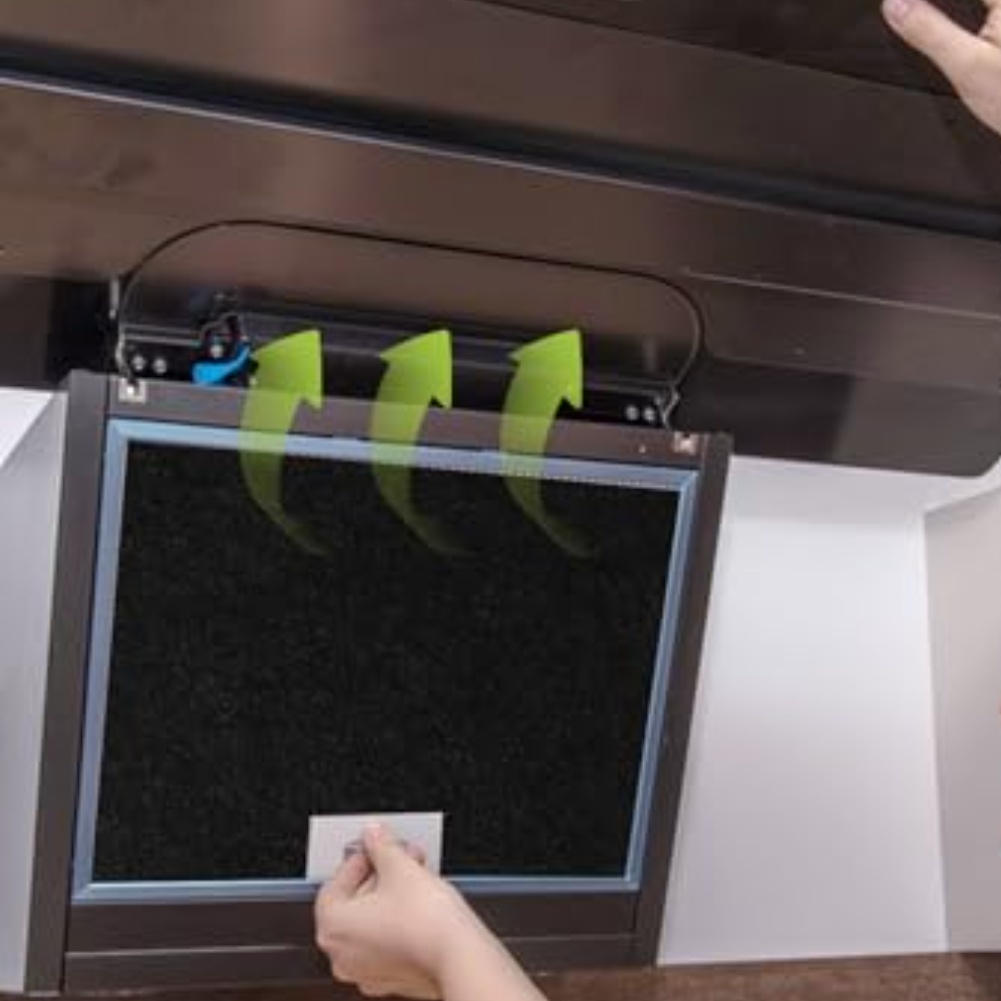 Commercial Kitchen Hood Design - Activated Carbon Filter Designed for Range