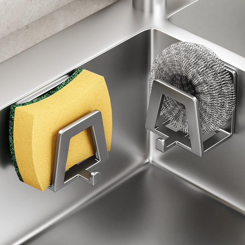 Commercial Kitchen Shelving - 1/2/4/PCS Stainless Steel Sponge Holder Self