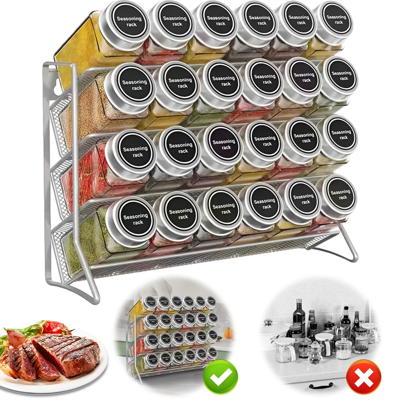 4 Tier Carbon Steel Spice Orga - Commercial Kitchen Shelving ulasan dan harga