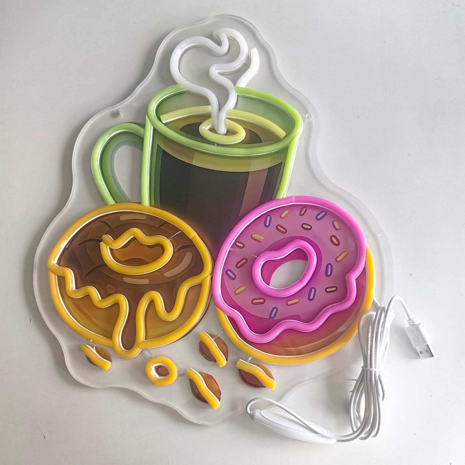 Donuts LED Neon Sign USB Power - Commercial Kitchen Store ulasan dan harga