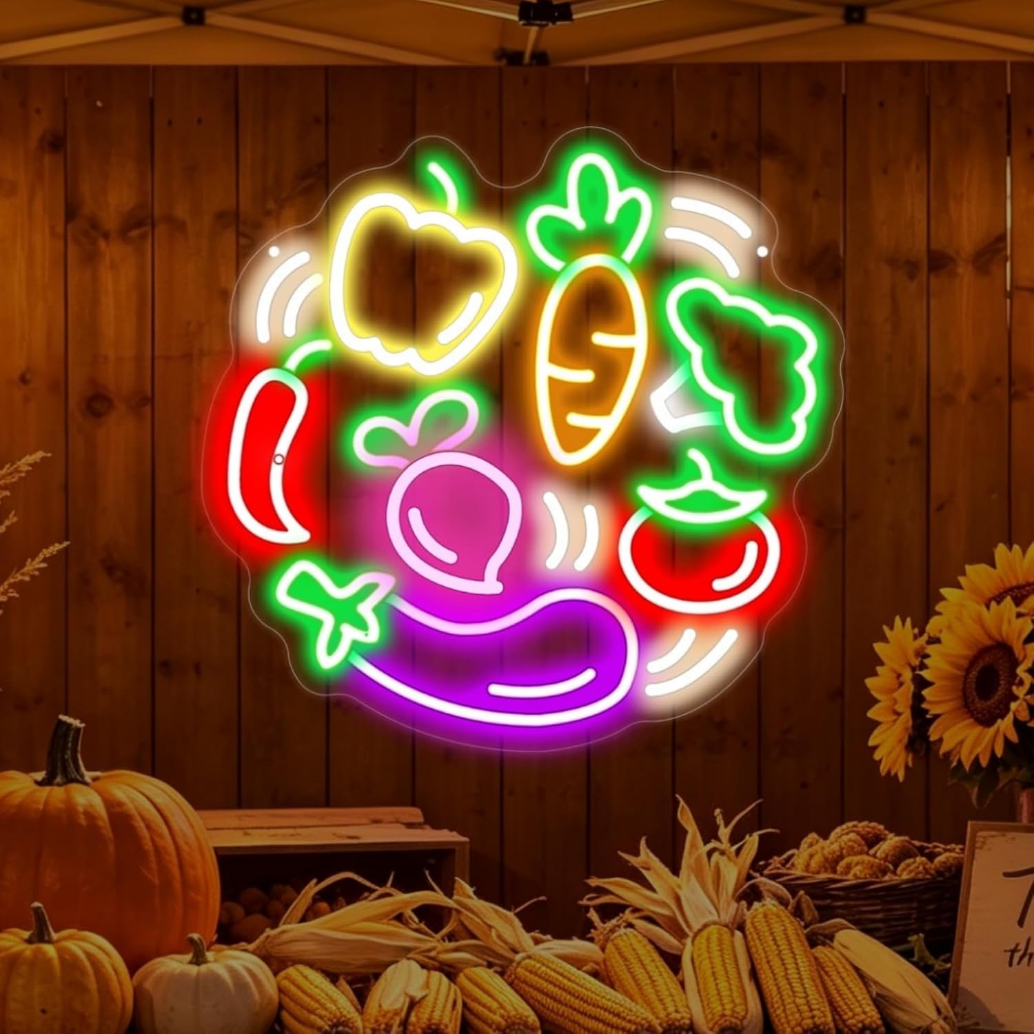 Vegetables LED Neon Sign USB N - Commercial Kitchen Store ulasan dan harga
