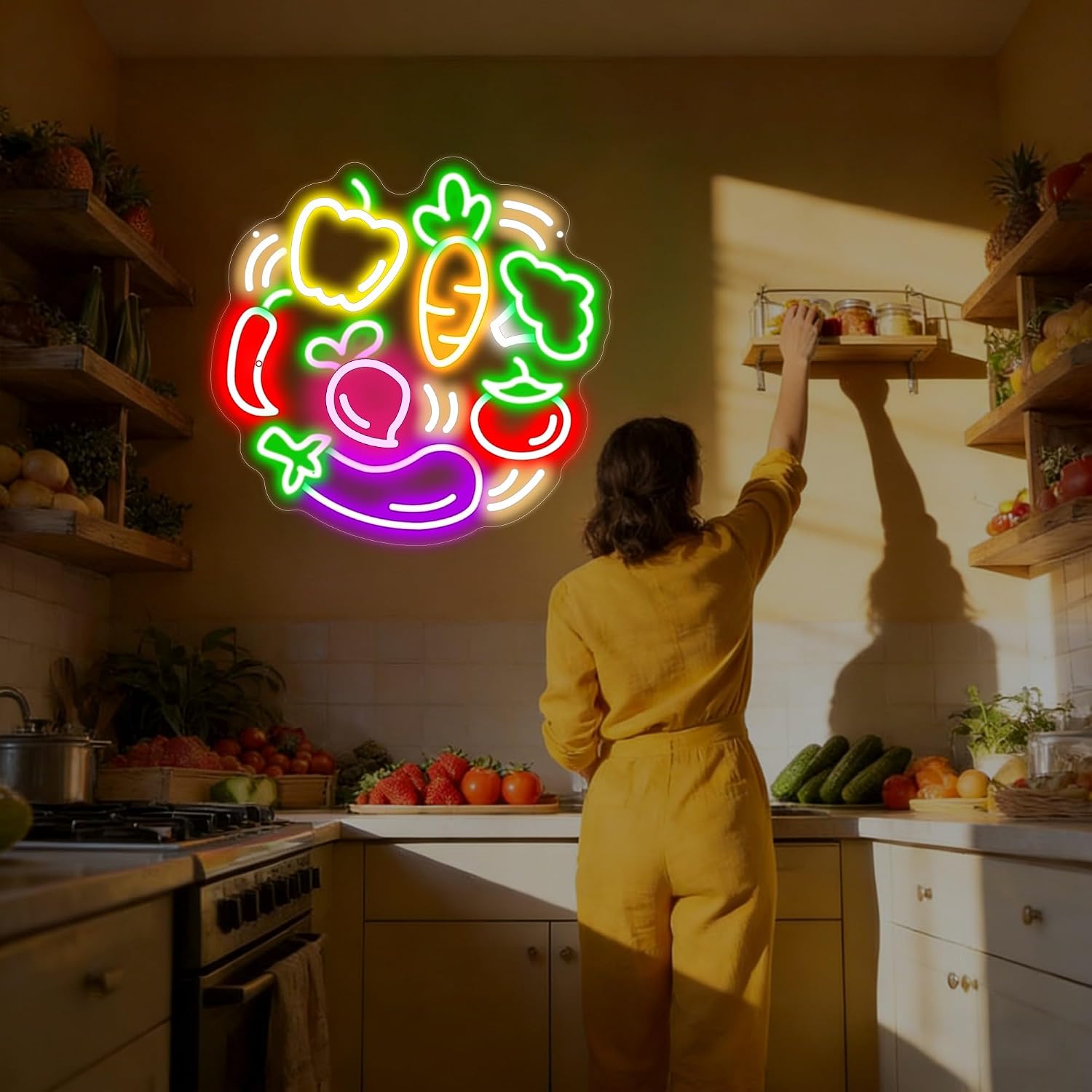 Vegetables LED Neon Sign USB N - Commercial Kitchen Store ulasan dan harga