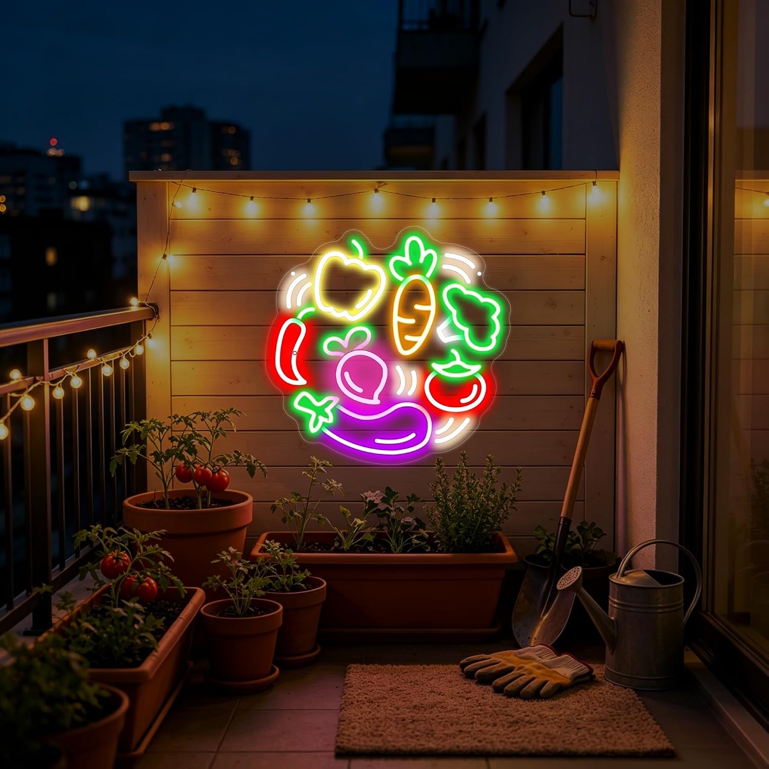 Vegetables LED Neon Sign USB N - Commercial Kitchen Store ulasan dan harga