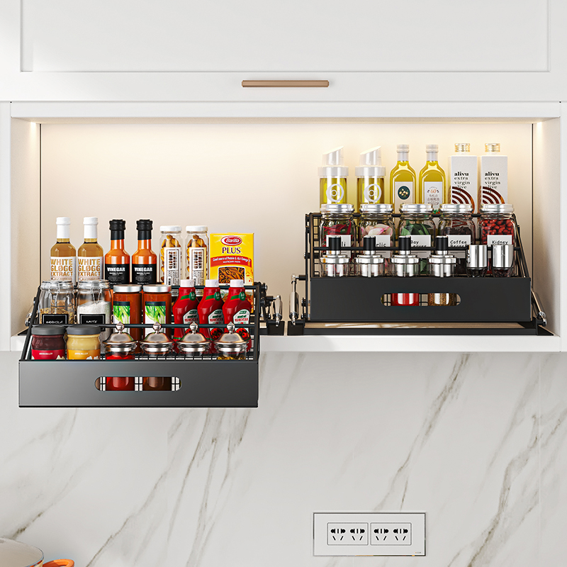 1Pc 3 Tier Pull Down Organizer - Commercial Kitchen Shelving ulasan dan harga