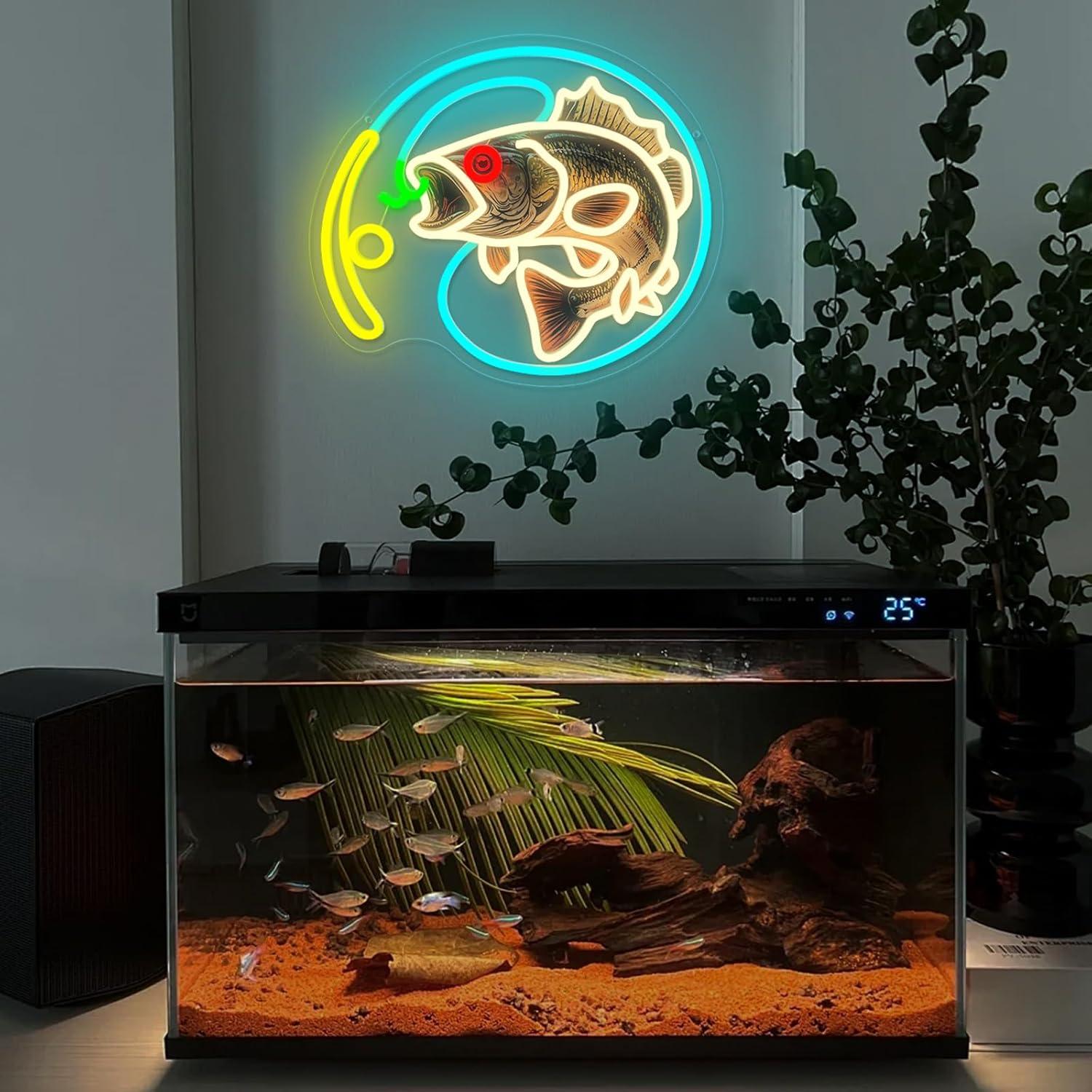 Fishing Neon Sign USB Dimmable - Commercial Kitchen Store ulasan dan harga