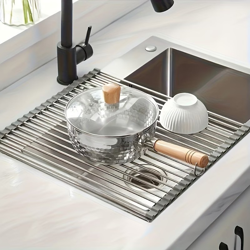 1pc Foldable Stainless Steel D - Commercial Kitchen Shelving ulasan dan harga