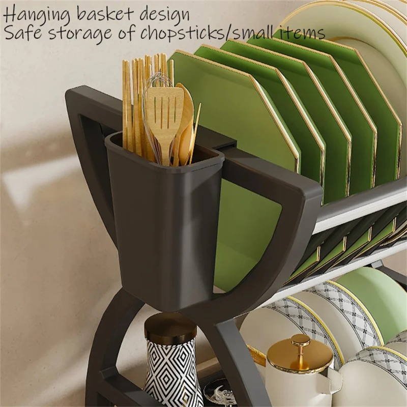 2 Tier Dish Drying Rack Kitche - Commercial Kitchen Shelving ulasan dan harga
