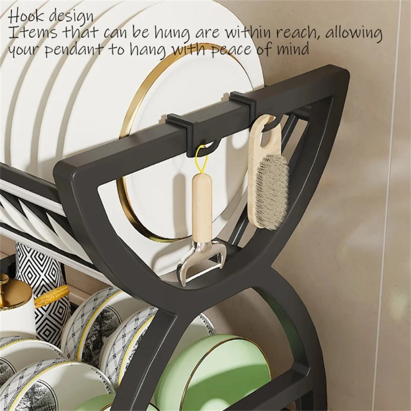 2 Tier Dish Drying Rack Kitche - Commercial Kitchen Shelving ulasan dan harga