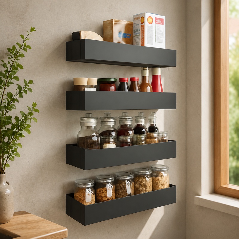 Magnetic Black Iron Rack for F - Commercial Kitchen Shelving ulasan dan harga