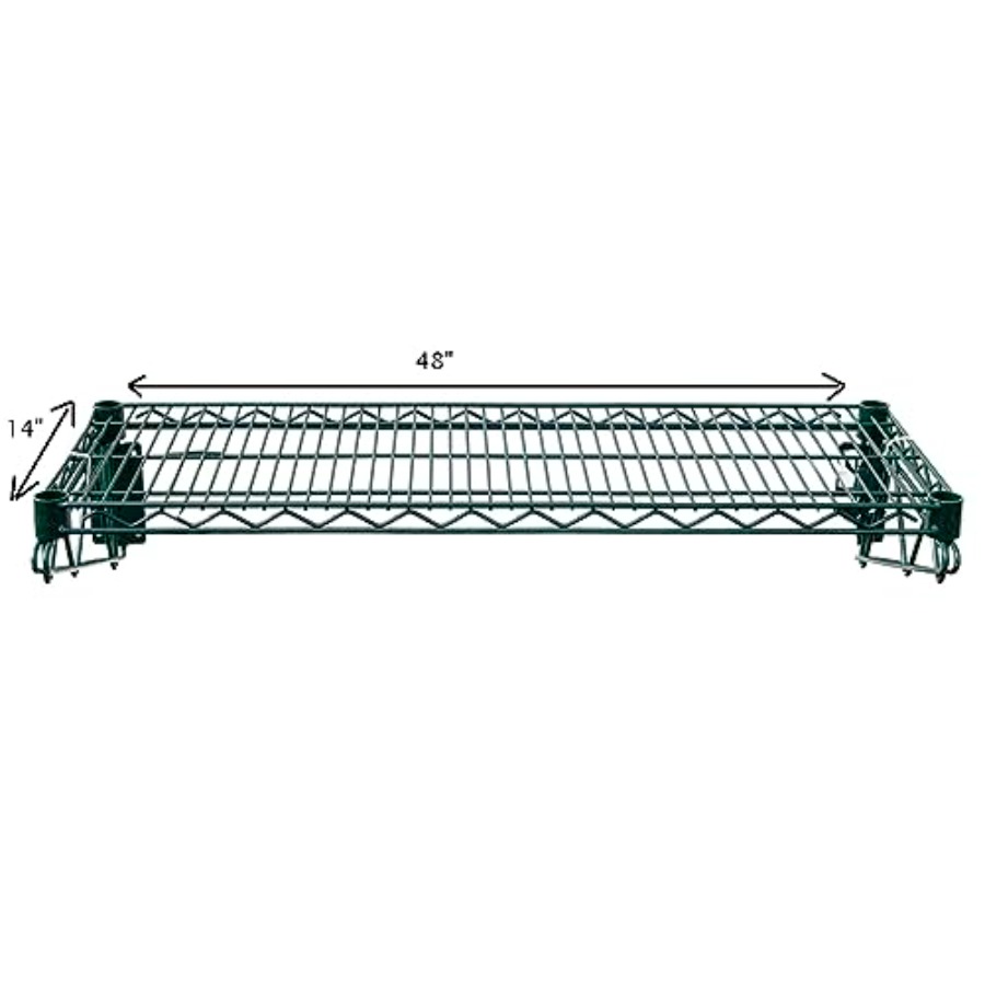 48x14 Epoxy-Coated Green Wire  - Wall Shelf Commercial Kitchen ulasan dan harga