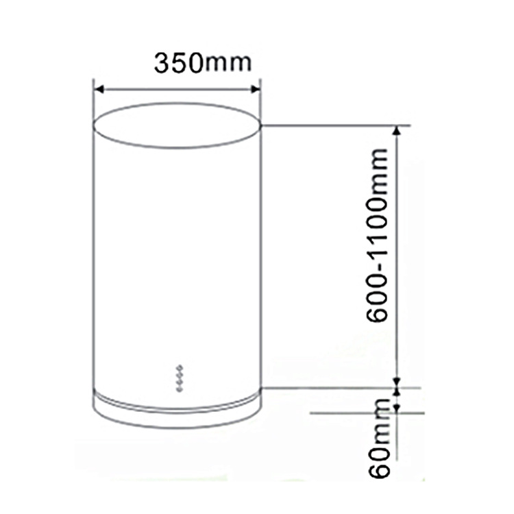 New Design Island Cylindrical  - Commercial Kitchen Hood Design ulasan dan harga