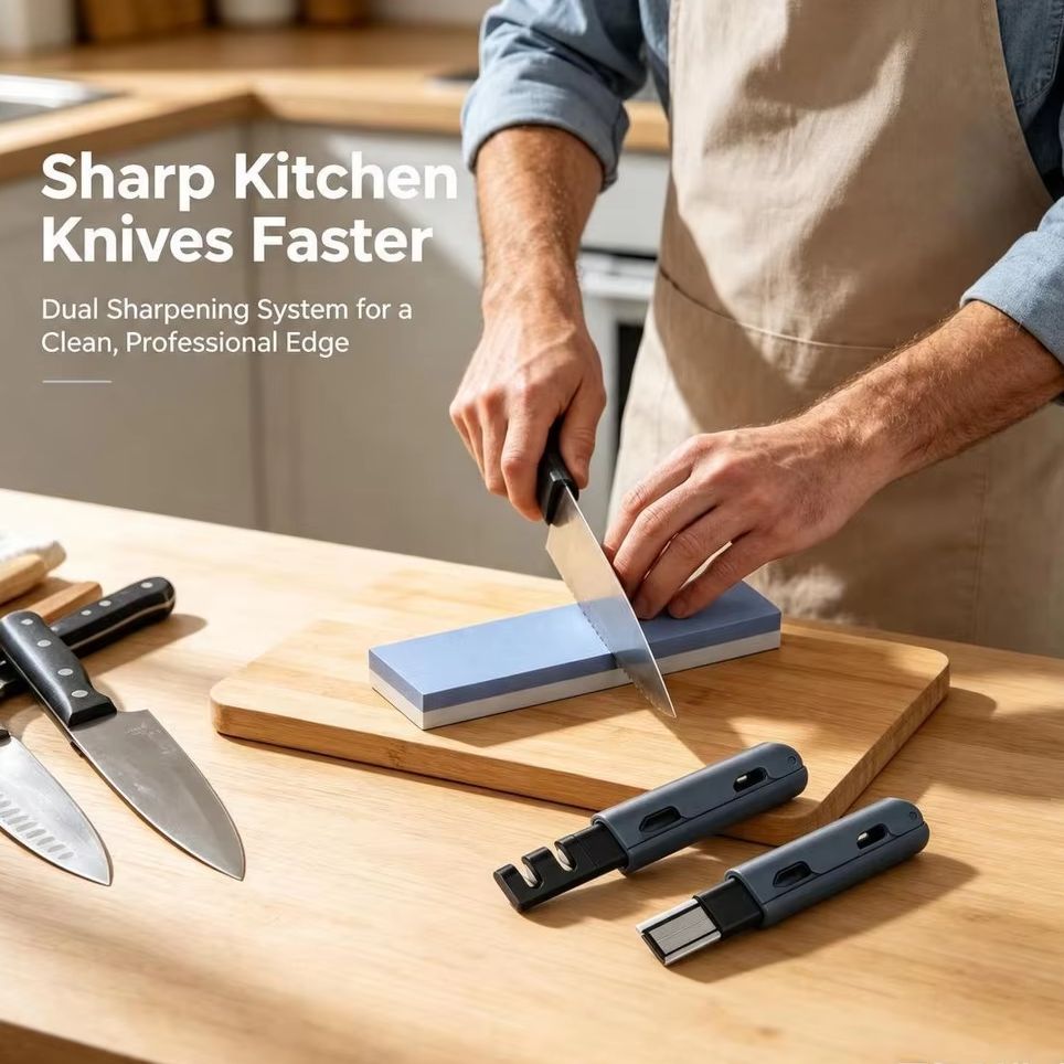 3PCS,Knife Sharpening Stone,Fo - Commercial Kitchen Knife Sharpener ulasan dan harga