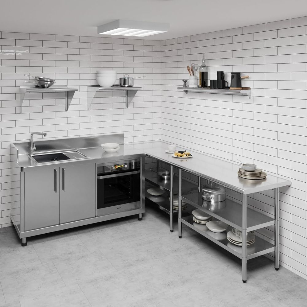48 Stainless Steel Wall Shelf  - Wall Shelf Commercial Kitchen ulasan dan harga