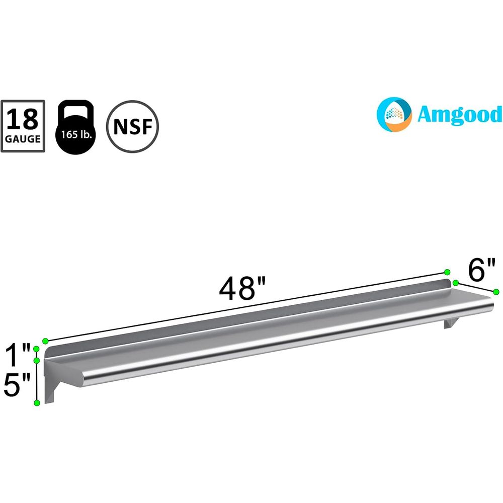 48 Stainless Steel Wall Shelf  - Wall Shelf Commercial Kitchen ulasan dan harga