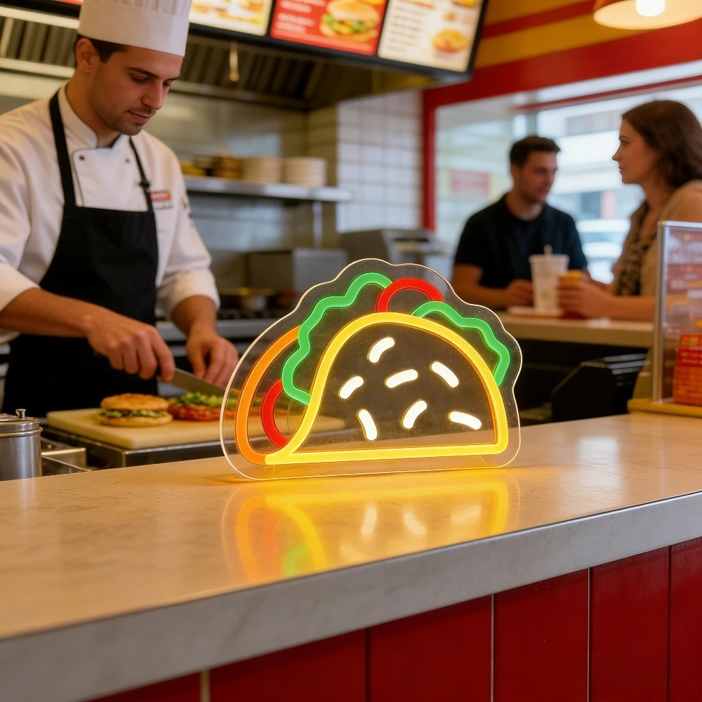Taco Neon Sign LED USB Dimmabl - Commercial Kitchen Store ulasan dan harga