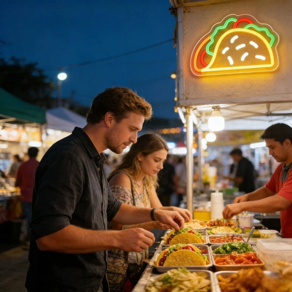 Taco Neon Sign LED USB Dimmabl - Commercial Kitchen Store ulasan dan harga