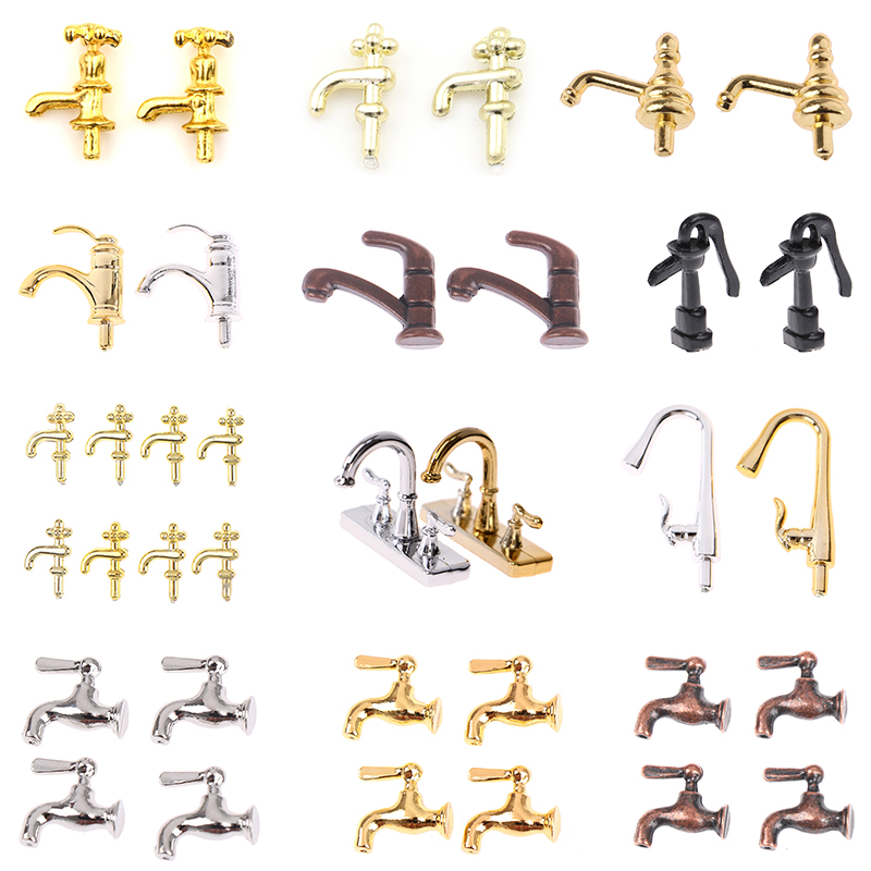 1/2/4/12PCS 1:12 Miniature Met - Commercial Kitchen Tap ulasan dan harga