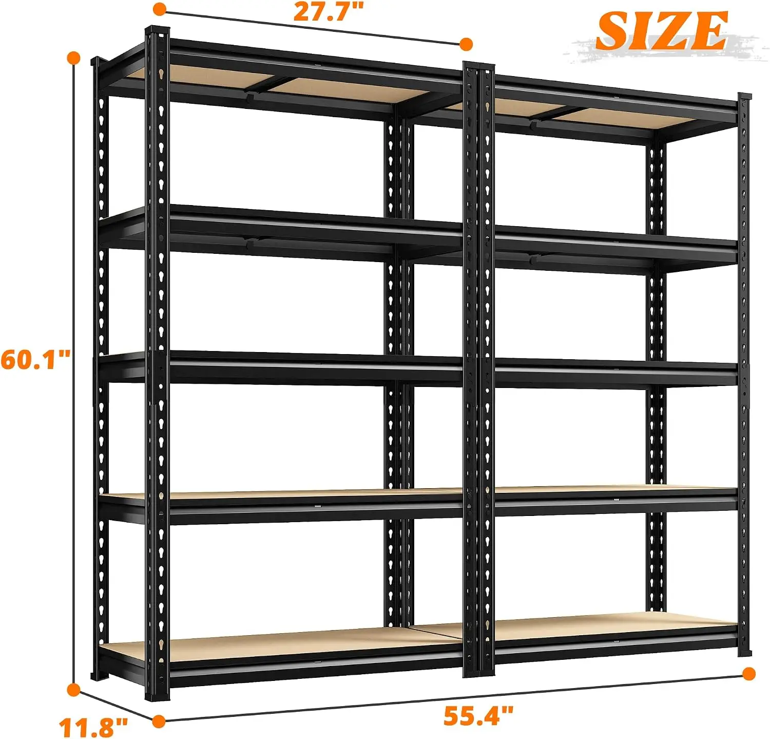 2PCS Storage Shelves,5 Tier Ga - Commercial Kitchen Shelving ulasan dan harga