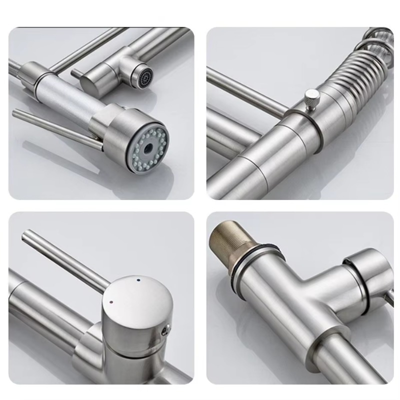 Modern Design 3-Way Spring Pul - Commercial Kitchen Taps ulasan dan harga