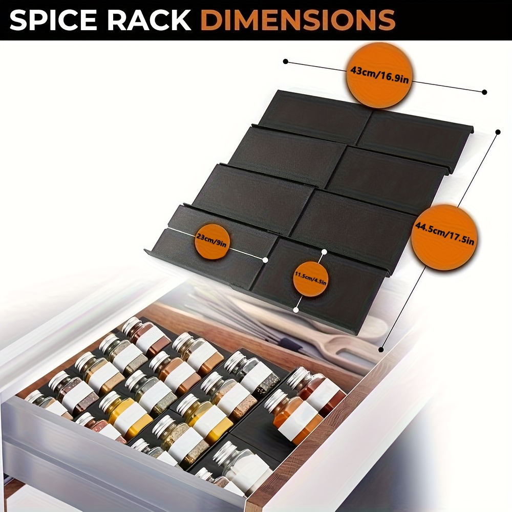 6pcs Expandable Spice Drawer O - Commercial Kitchen Shelving ulasan dan harga