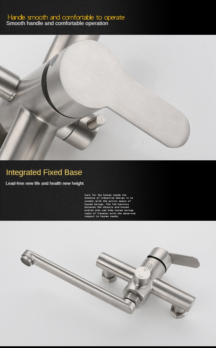 Brushed Nickel Wall Mount Sink - Commercial Kitchen Taps ulasan dan harga